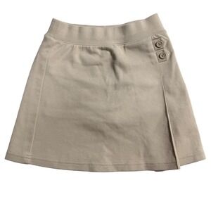 Cat & Jack Skort Girls S 6/6X Khaki School Uniform Preppy Knit Stretch Skirt